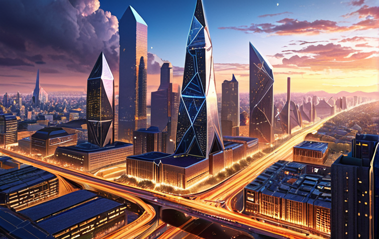 **
"A futuristic cityscape dominated by interconnected nodes representing Ethereum's decentralized network. Gleaming skyscrapers symbolize Bitcoin's established status. In the foreground, diverse individuals are building dApps and engaging in DeFi activities, illustrating Ethereum's innovative ecosystem. The overall feel should be vibrant and technologically advanced, but with subtle hints of the scaling challenges it faces."
**