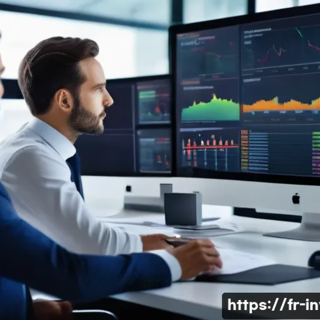 주식 상장과 IPO 과정 - A modern French corporate office setting with a diverse executive team analyzing financial charts an...