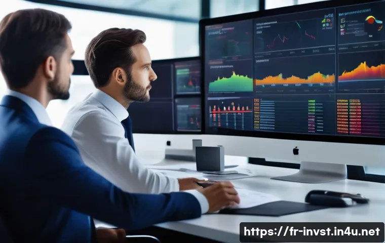 주식 상장과 IPO 과정 - A modern French corporate office setting with a diverse executive team analyzing financial charts an...