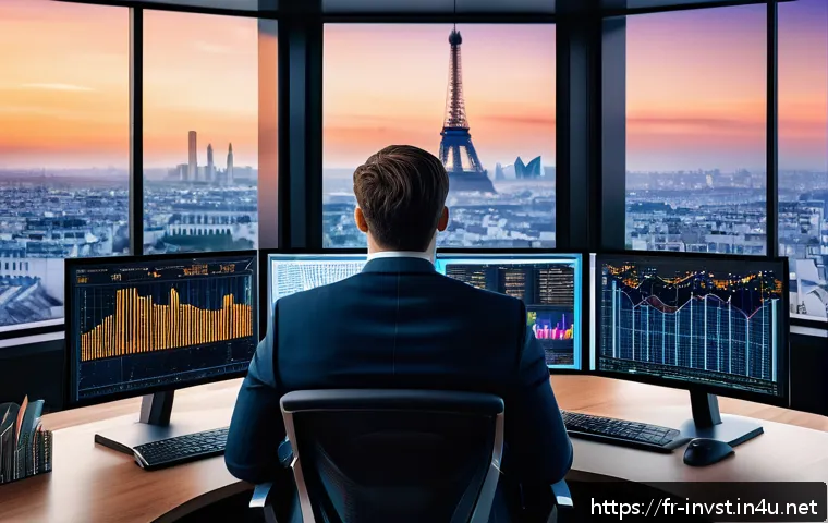 코인 가격 예측 지표 - A detailed digital illustration of a financial analyst at a modern desk surrounded by multiple scree...